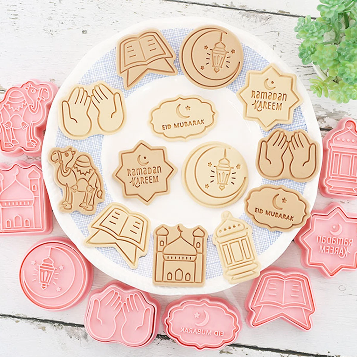 Eid Mubarak Cookies Cutters Ramadan Decoration Camel Moon Star Biscuit Mold Islamic Muslim Festival Party Supplies Baking Tools