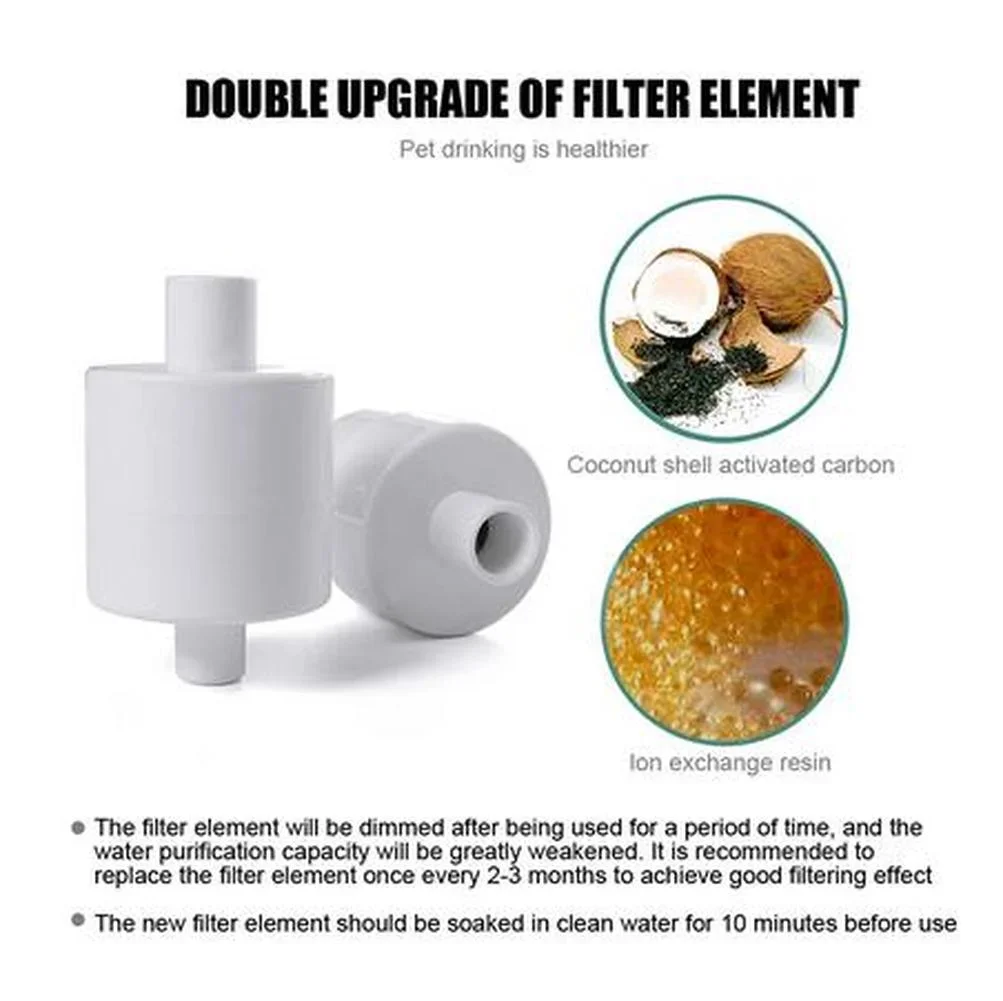 Triple Drinking Sostituzione Pack Els Dog Water Dispenser Filtri A Carbone Attivo Filtration Pet Cat Per Filter Fountain 6