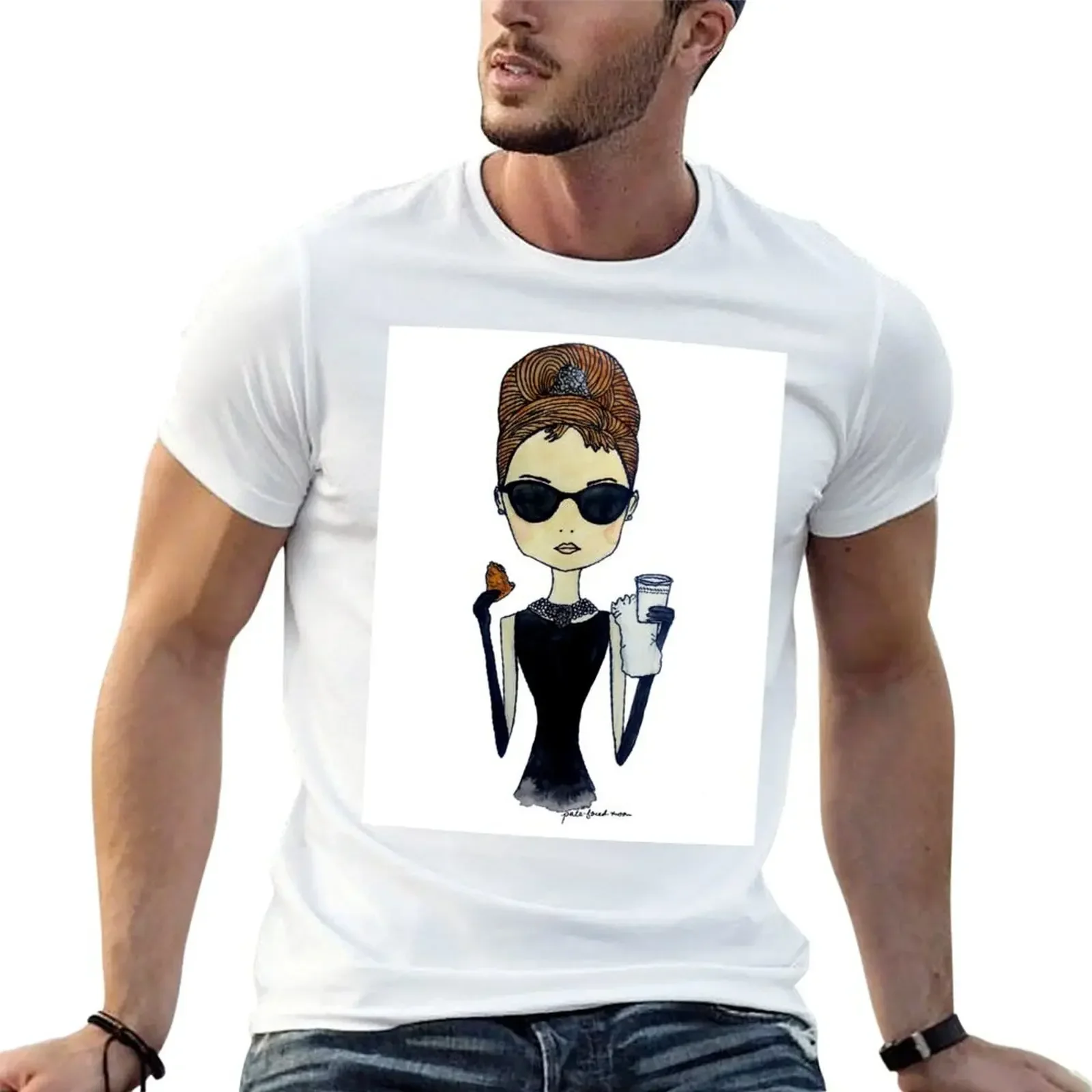 

Audrey Hepburn, Breakfast at Tiffany's T-shirt customizeds boys animal print mens funny t shirts