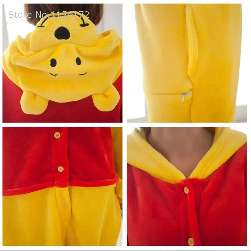 Cartoon Kigurumi Winnie Bear Animal Onesies Cosplay Costume Pyjamas for Adults Nisex Kigurumi Winnie Bear Pajamas