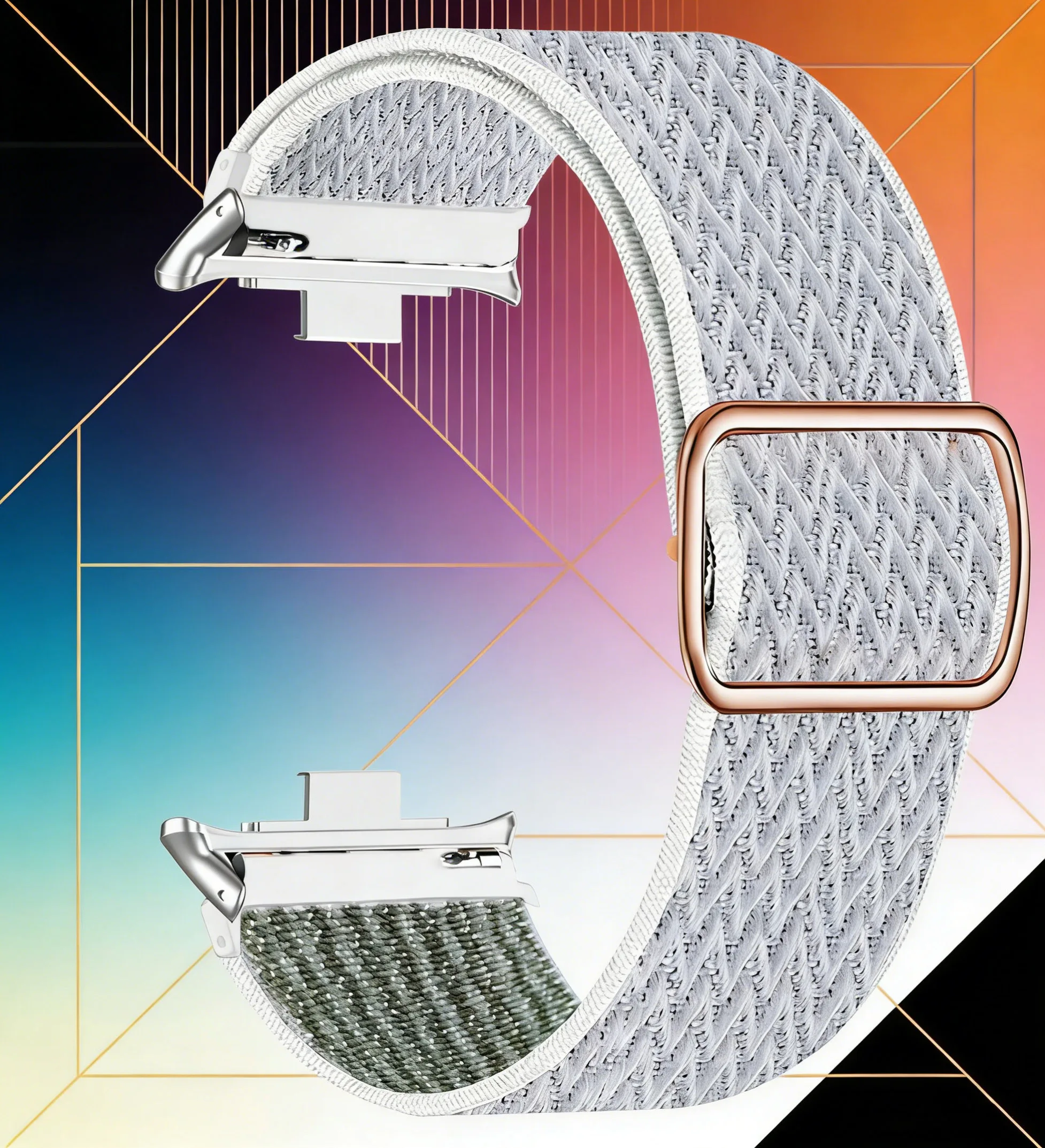 Elastic Nylon Solo Braided Watch Band Loop - Universal Replacement Bracelet