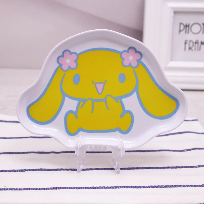 thumbnail image 1 of Plato de melamina de porcelana con dibujos animados de Sanrio, plato divisor, plato pequeño, plato para pastel, cuenco para comedor, Cinnamoroll Mymelody, 1 of 5