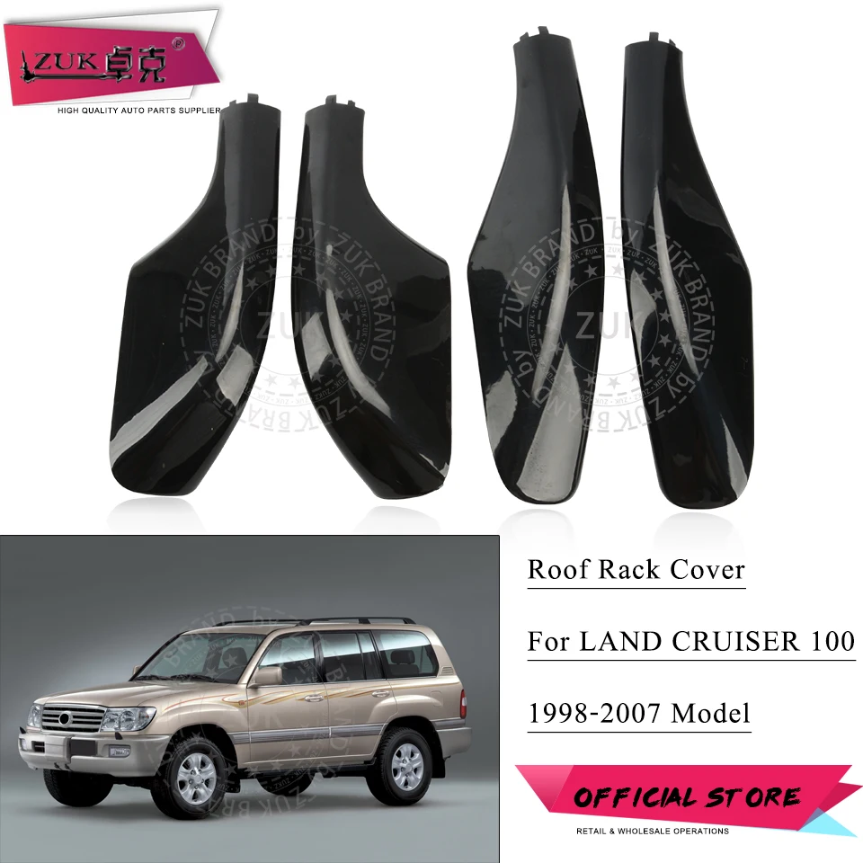 ZUK 4PCS Car Roof Rack Cover Top Luggage Bar Rail End Protection Lid