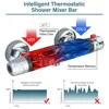 Thermostatic Shower Faucet Mixing Valve Thermostatic Faucet Shower Faucet Bathroom Combination Water Long Spout Bathtub Faucet 3