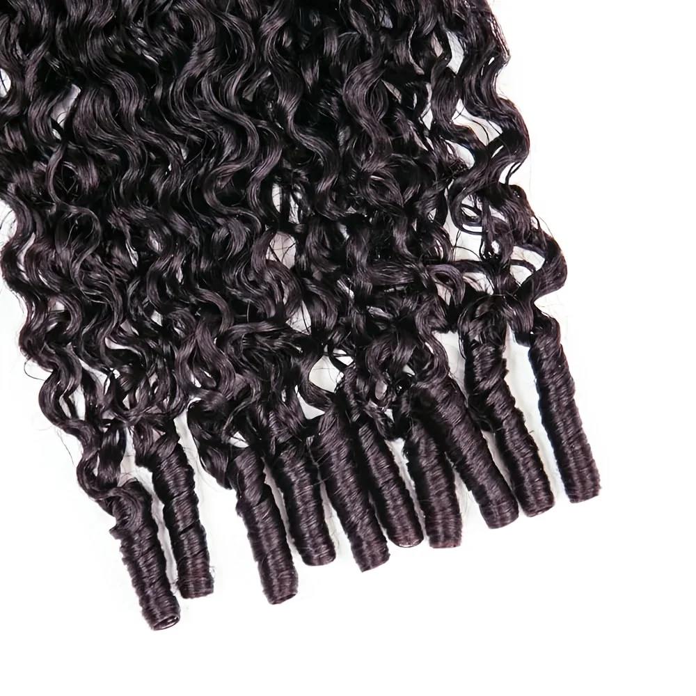 Burmese Deep Curly Pre Looped Feather Crochet Human Hair For Black Women Pre Separated Knotless Burmese Curly Hair For Braiding 3
