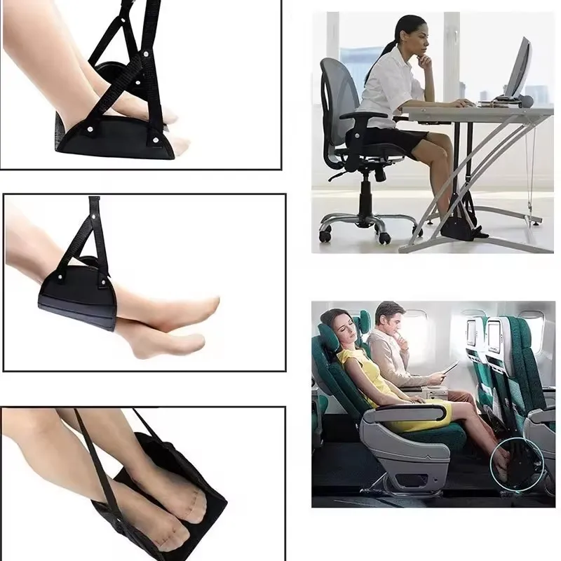 Suspension Adjustable Leg Hammock Car Travel Hammock Office Strap Airplane Footrest Outdoor Furniture 1/3/5PCS