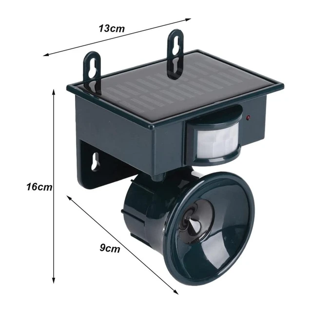 2Db Kültéri Kerti Napelemes Madárcsökkentő Ultrahang Sonic Retrent Scerer Állati Visszataszító Madarak Tagadja A Szerszám Piros Érzékelőt - Image 5