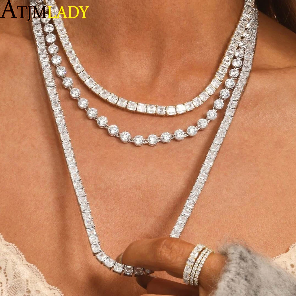 Collier Chaîne Court Argenté Avec Perles Bleues - Marque Dp - Neuf Sans Emballage