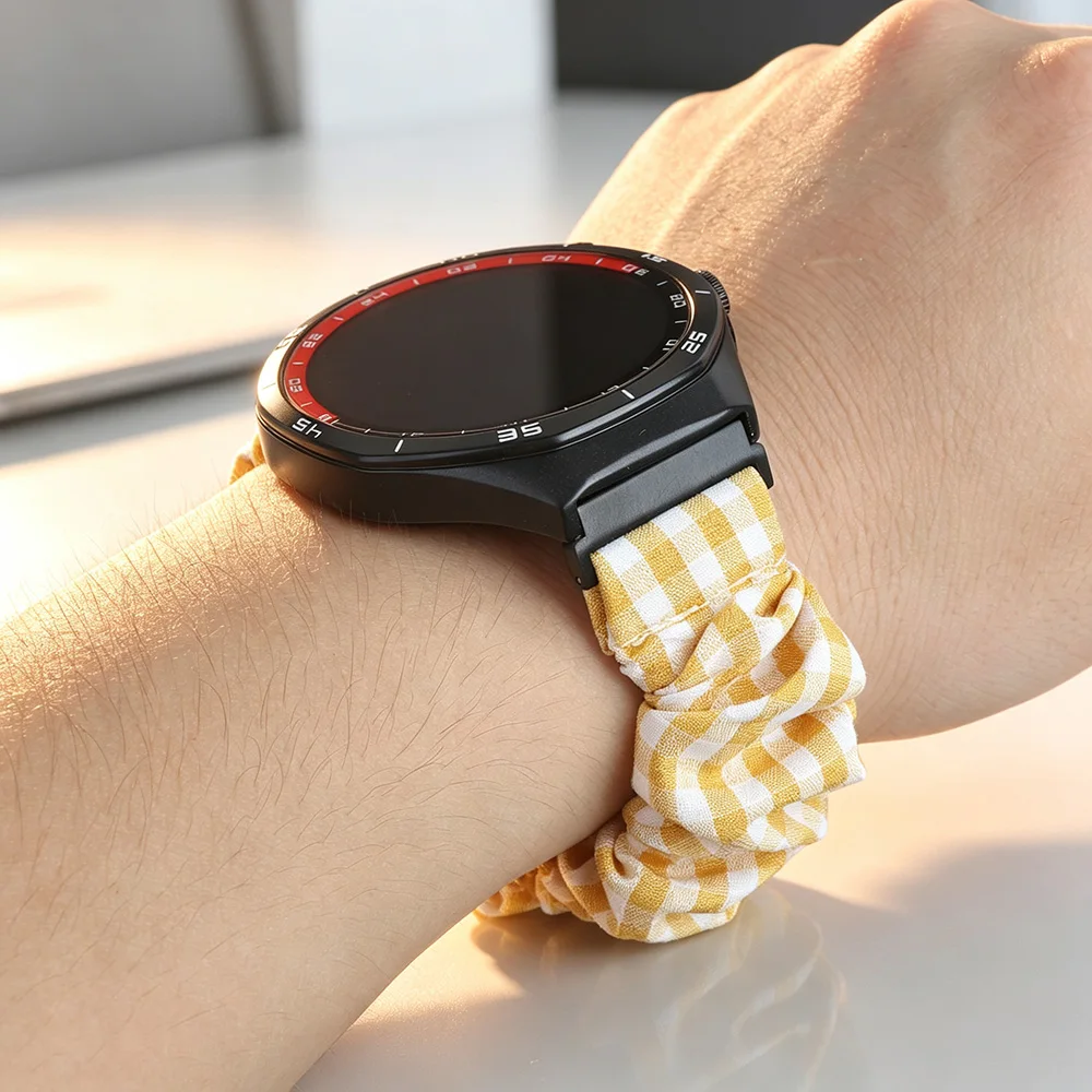 Breathable Striped Grid Watch Strap - 20/22mm Adjustable Bracelet Band