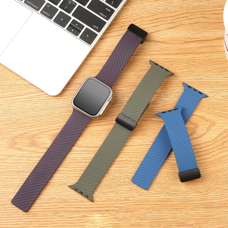 Carbon Fiber Pattern Watch Strap Bracelet