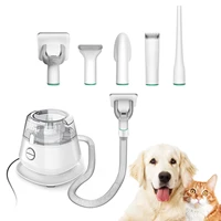 INSE P20 Pet Grooming Kit & Vacuum Suction 99% Pet Hair, Professional Grooming Clippers with 5 Grooming Tools for Dogs Cats and 1
