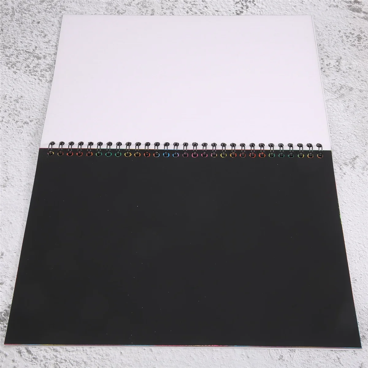 

19X26Cm Large Magic Color Rainbow Scratch Paper Note Book Black Diy Drawing Toys Scraping Painting Kid Doodle