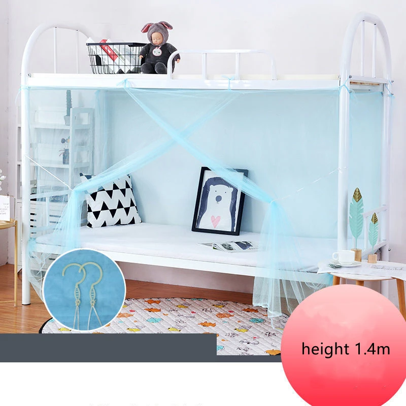 Description Picture 5 of itemSummer Encrypted Dormitory Mosquito Net Simple Solid Color Student Mosquito Net High Quality Single Door Universal Mosquito Net
