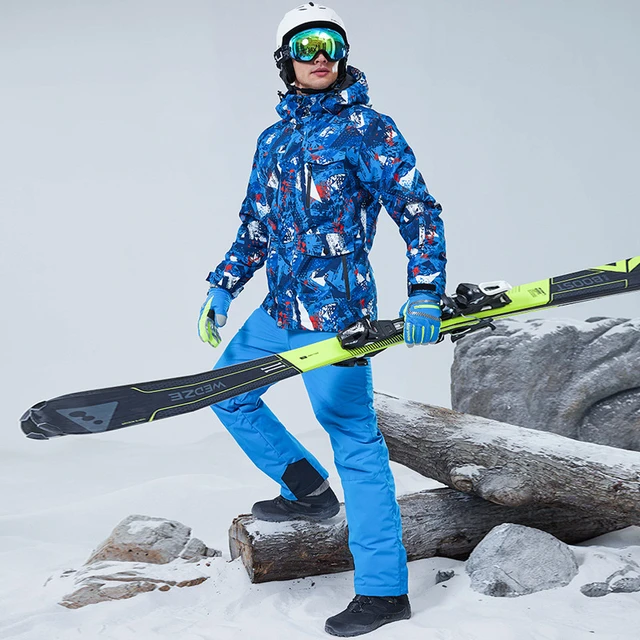 Traje de esquí a prueba de viento para hombre, ropa deportiva cálida para  Snowboard, esquí y Snowboard, para invierno - AliExpress