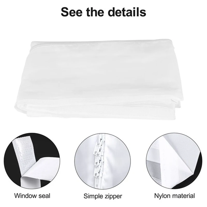 AirLock Window Seal Window Seal for Portable Air Conditioner 400 Cm Flexible Cloth Sealing Plate with Zip and Adhesive Fast