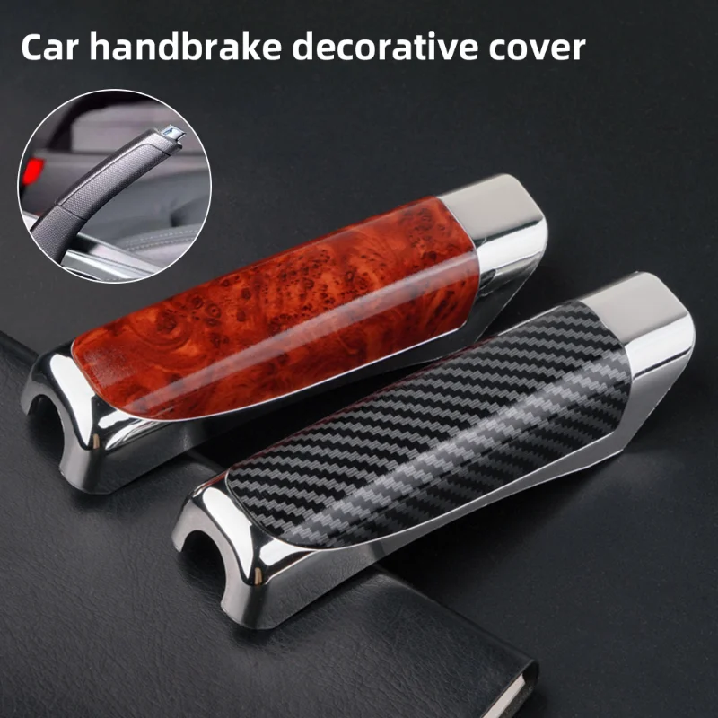 Car HandBrake Carbon Fiber Cover Hand Brake Handle Anti-slip Protector Sleeves Interior HandBrake Cover Decor Accessories