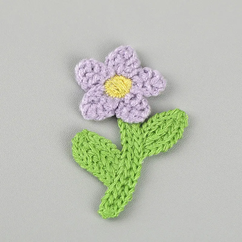 40 Stück Retro Gestrickte Spitzen-Applikationen mit Kleinen Roten Blumen für DIY Canvas-Taschen, Sweatshirts, T-Shirts, Jeans, Handyhüllen und Dekoration – Detail 12