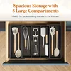 Expandable & Adjustable Large Plastic Kitchen Utensil Organizer - Cutlery Holder & Tool Divider，Kitchen Utensil Organizer 2
