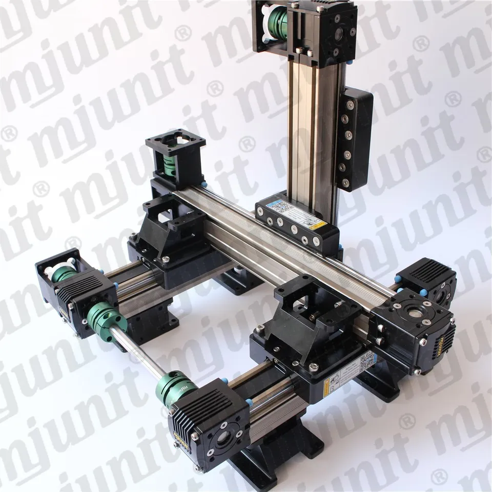 mjunit customized automation xyz axis paint spraying synchronous belt slide module guide rail painting linear slide rail gantry