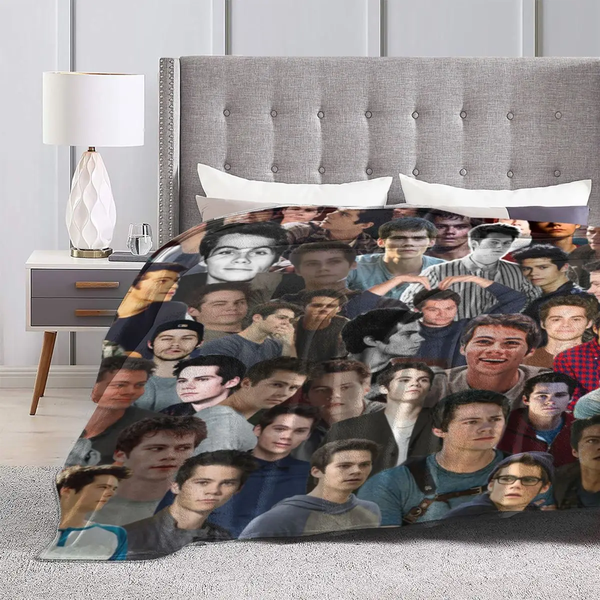 Dylan O'brien Collage Super Soft Blanket American Singer Travel Bedding Throws Winter Cute Flannel Bedspread Sofa Bed Cover