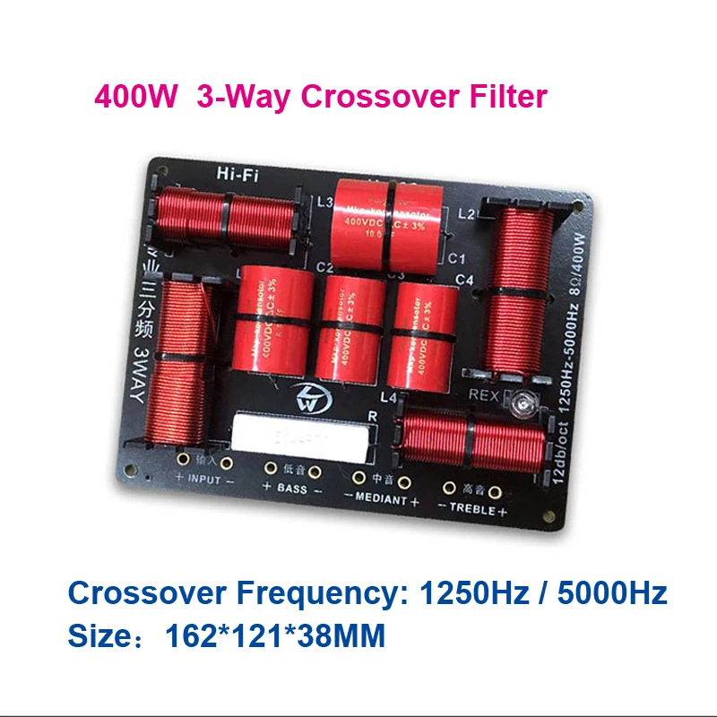 1PCS 3 Way 400W Professional Speaker 