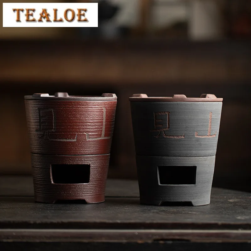 Retro Coarse Pottery Carbon Stove Set Japanese Clay Furnace For Boiling Water Kettle Charcoal Fire Warmer Tea Stove Tea Ceremony