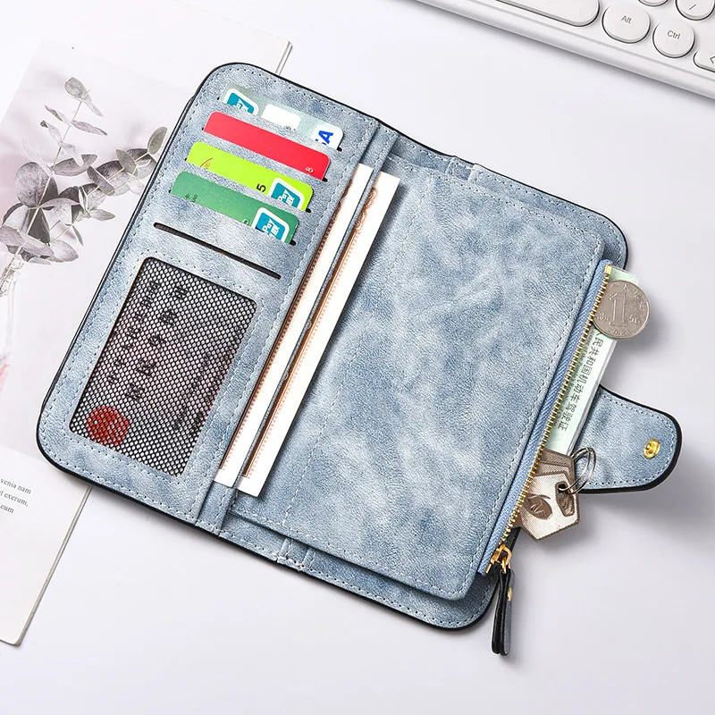2025 New Crossborder Chic Large Capacity Women Long PU Leather Wallet Clutch