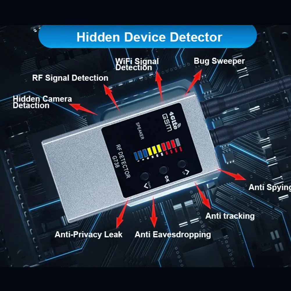 Portable Pinhole Hidden Lens Detect Gadget For GPS Finder Listen Sweeper Wireless Bug Hidden Camera hidden camera detector infrared camera detector camera detector