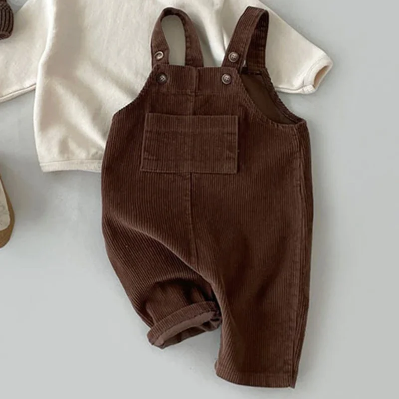 New Baby Girls Boys Overalls Corduroy Autumn Infant Baby Solid Color Corduroy Jumpsuit Outfits Toddler Trousers baby trousers,corduroy romper