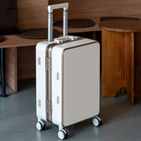 New High Quality Suitcase 20" Carry on Travel Trolley Case Bag Upgrade Aluminum Frame with Lock Rolling Luggage ABS+PC Material