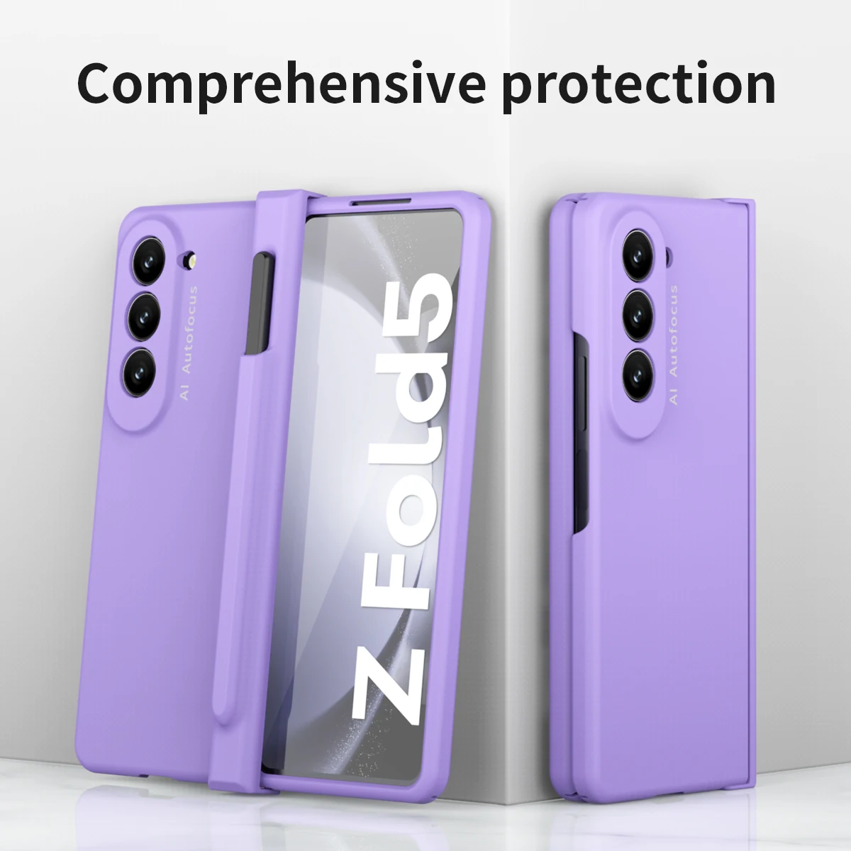 

Чехол с сенсорным перьевым шарниром и полной защитой для Samsung Galaxy Z, Складной футляр с 5 элементами, слот для ручки, передняя стеклянная пленка Z, складной 5 Чехол