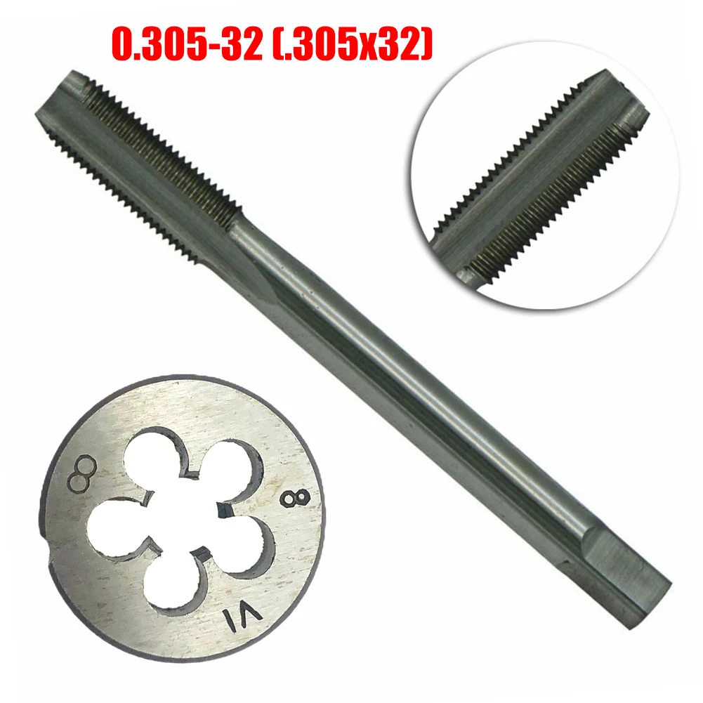 

1 Set Tap & Die 8V 1-32 Right Hand Tap Kit V-tire Valve Mouth Thread Groove Hand Tools High Speed Steel HSS Plug Faucet 2.8 Inch