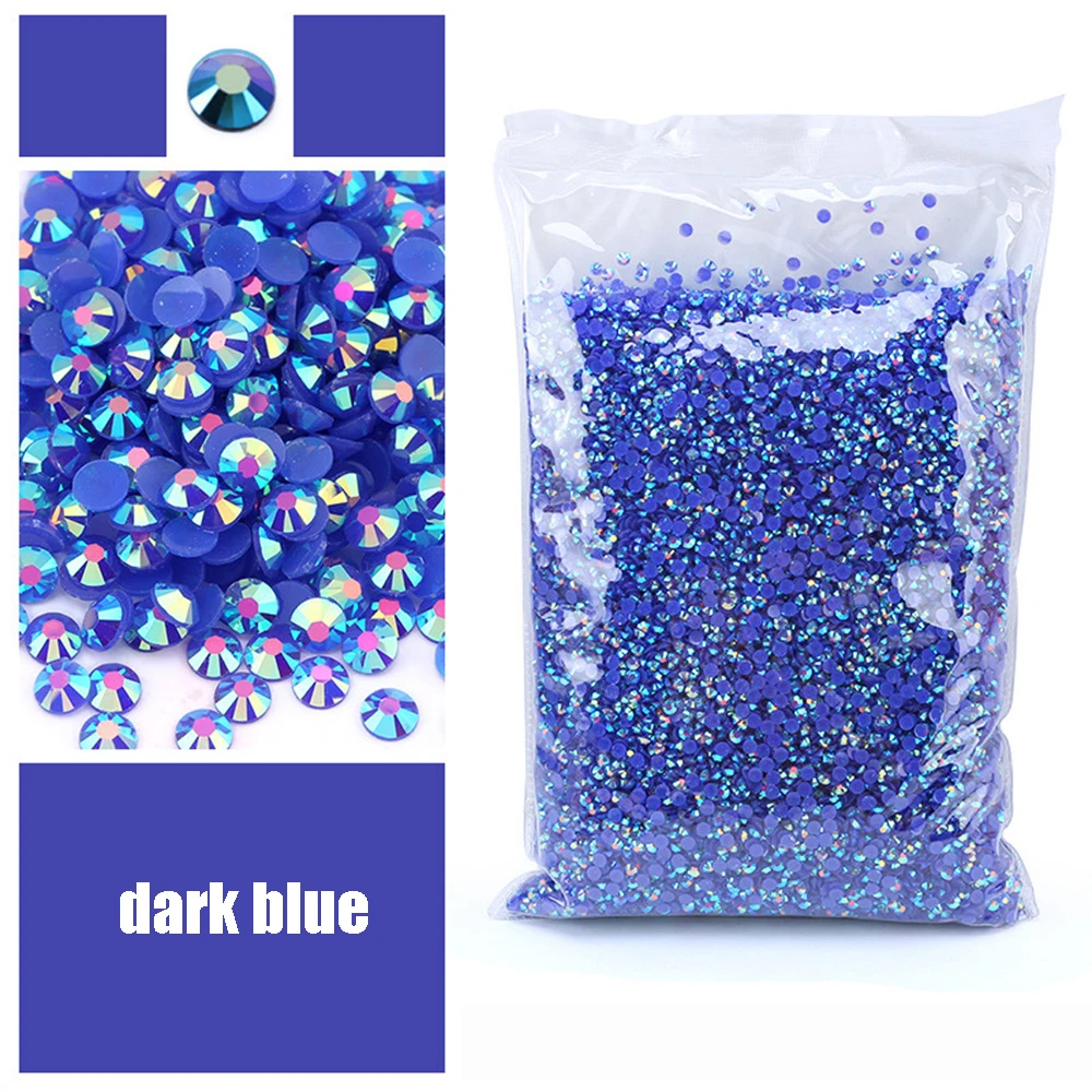 Wholesale Jelly Color Transparent AB Faceted FlatBack Resin Rhinestones for Nail Art and Garment Decoration