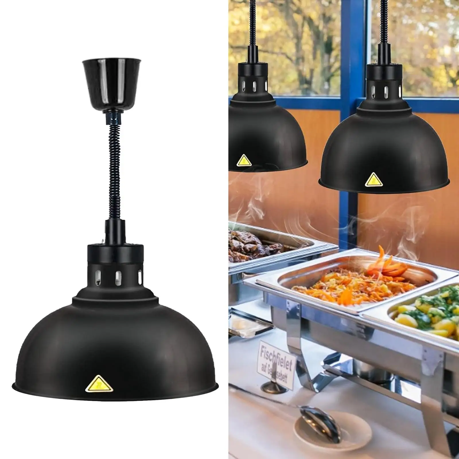Food Heat Lamp Hanging Buffet Heating Lamp for Restaurant Hot Food Cafeteria 3
