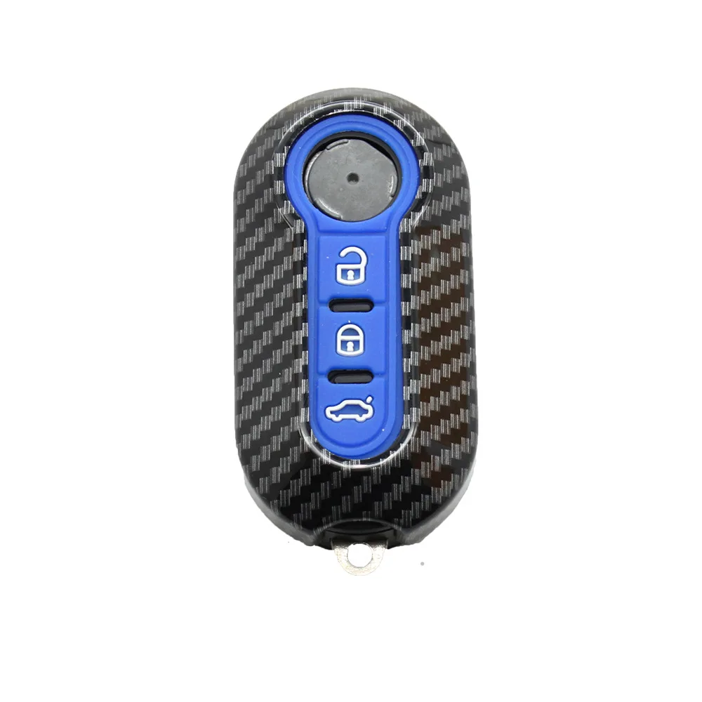 Key Fob Case Cover For Fiat 500 Panda Punto Bravo Key Shell Protect Glossy Carbon Fiber Abs - - Racext™ - Fiat REMOTE CONTROLS AND KEYS - Racext 33