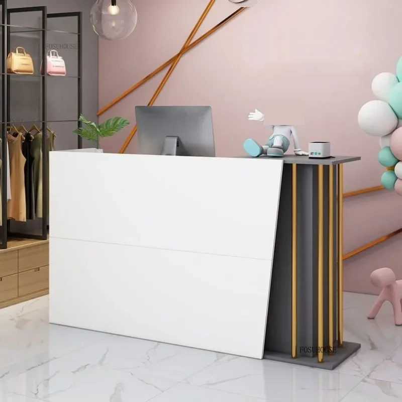 Reception Desk Counter Modern Supermarket Shop Clothing Bar Counter Beauty Salon Barber Shop Hair Salon Cashiers f