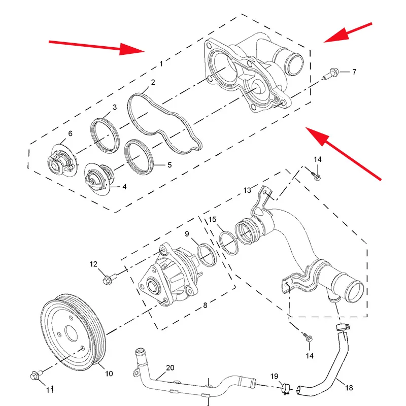 10189785 10017669 Original thermostat assembly thermostat core For SAIC MG 350 360 E550 MG3 MG5 GT