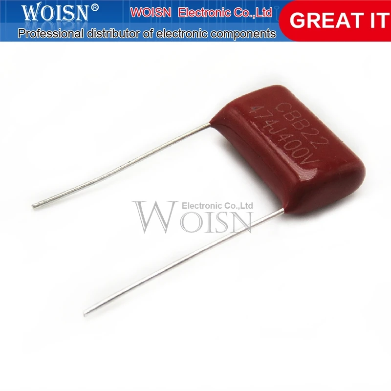10 Pz 400 V474J 0.47Uf Passo 15Mm 470Nf 400V 474 Cbb Condensatore A Film Di Polipropilene Nuovo In Magazzino