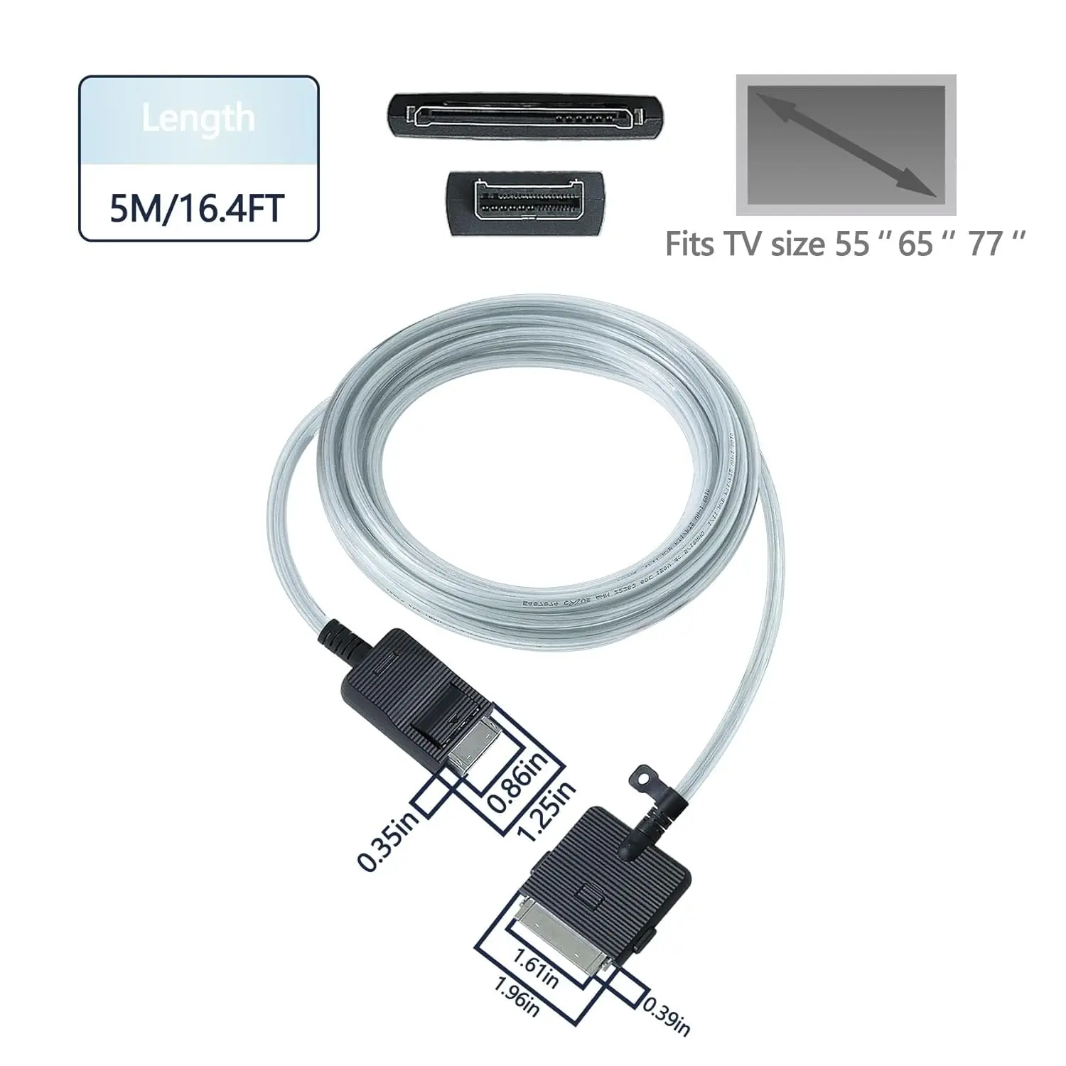 브랜드 신제품 VG-SOCC05 5M 인비저블 원 커넥션 케이블 삼성용 55''65''77'' QN55S95DAF QN65S95DAF QN77S95DAF QN65S95FAF
