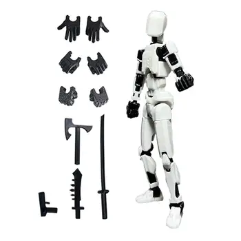 Toy Action Figure 3D Mini Action Figure With Full Body Movable Toy Models Multi-Jointed For Dining Table Coffee Table Desk