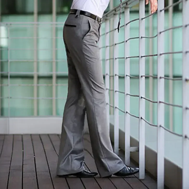 Spring Autumn Man Classic All-match Long Suit Trousers Male Solid Color Casual Business Flare Pants S50 business pants,suit pants,men pants