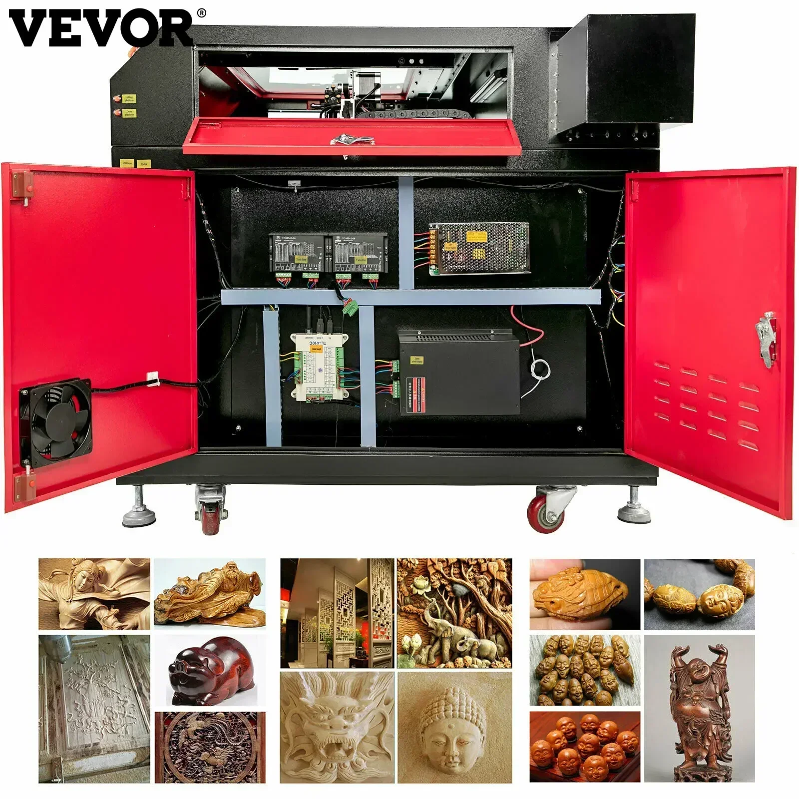 Vevor Ruida Macchina Per Incisione Laser 80W Co2 Tubo Laser Taglio Laser E Incisore Carta Legno Pannello Di Controllo Digitale