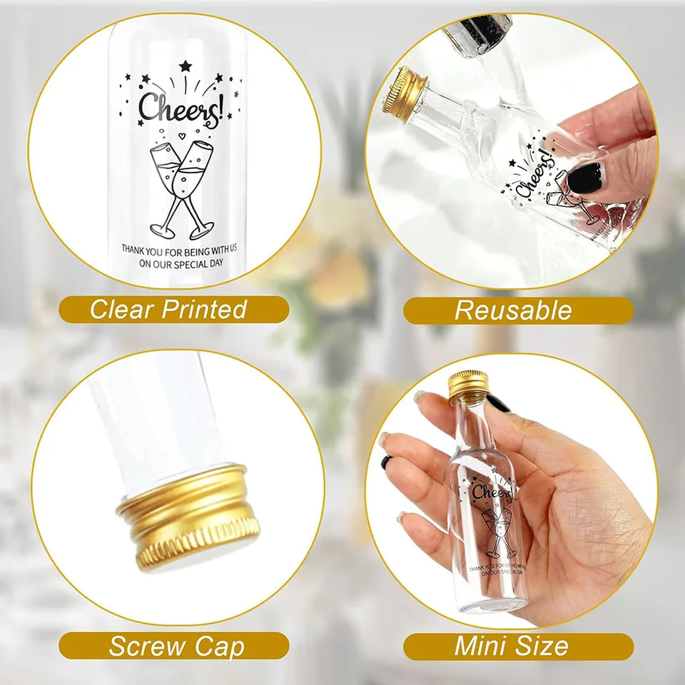 Set 20 Bottigliette Vetro 50ml Con Tappo A Vite - Per Liquori Fatti In Casa, Regali E Matrimoni - Foto 5