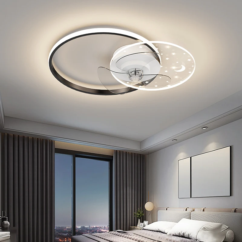 

Jjc Household Smart Ceiling Light Household Fan Ceiling Light Three-tone Light Ceiling Light Is Suitable For Bedroom Study