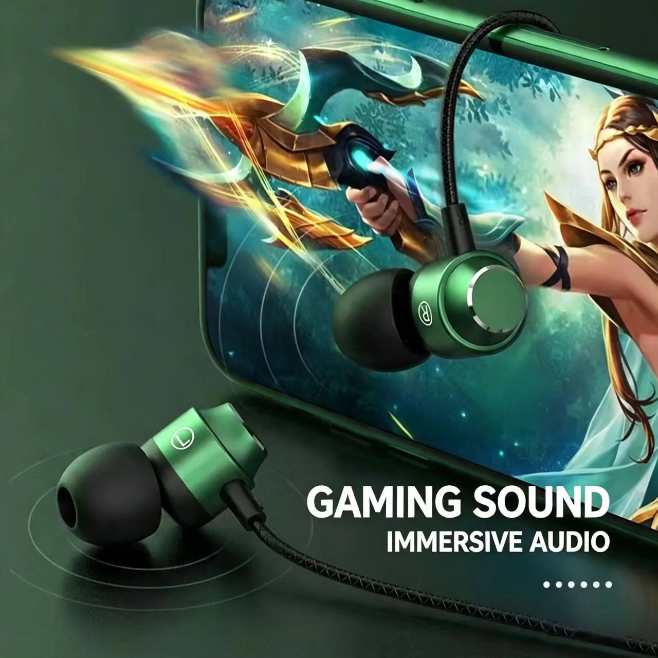 Premium Metal In-ear Wired Earphones with Mic & Stereo Sound