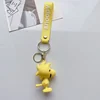 Snoopy Woodstock Charlie PVC Keychain Cute Cartoon Couple Chain Soft Rubber Small Pendant Key Ring Gift Decoration Accessories 5