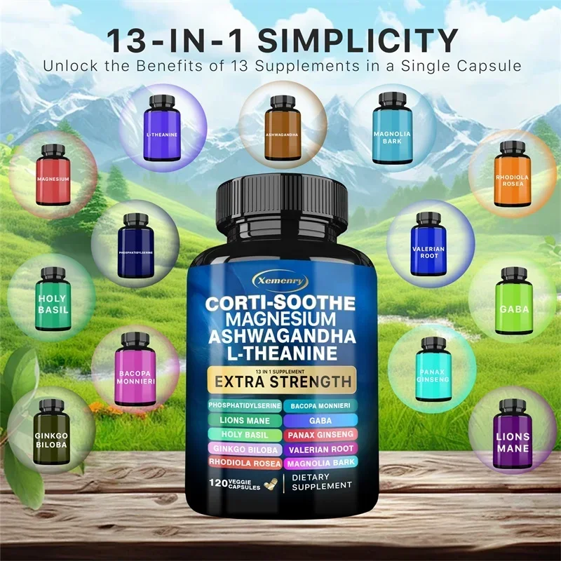 Corti Soothe Cortisol With Magnesium Ashwagandha L Theanine Helps Lower Cortisol Stabilize Mood And Promote Relaxation