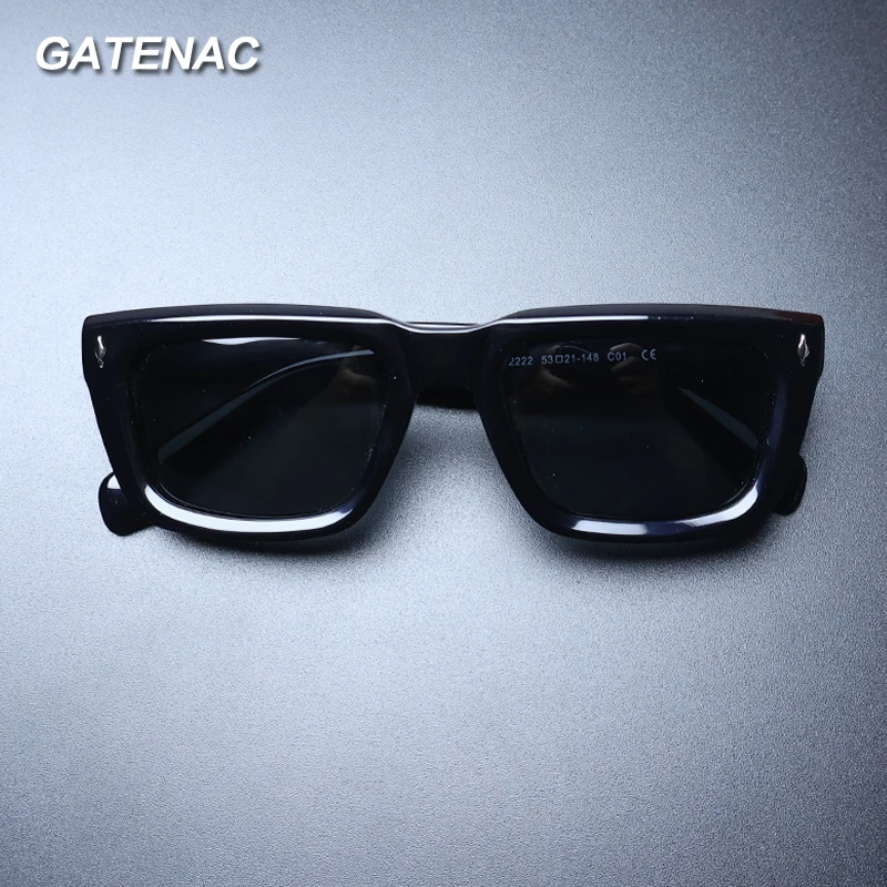 

Vintage Polarized Acetate Sunglasses Men Quality Retro Designer UV400 Thicken Sunglasses Women Handmade Luxury Brand Eyewear