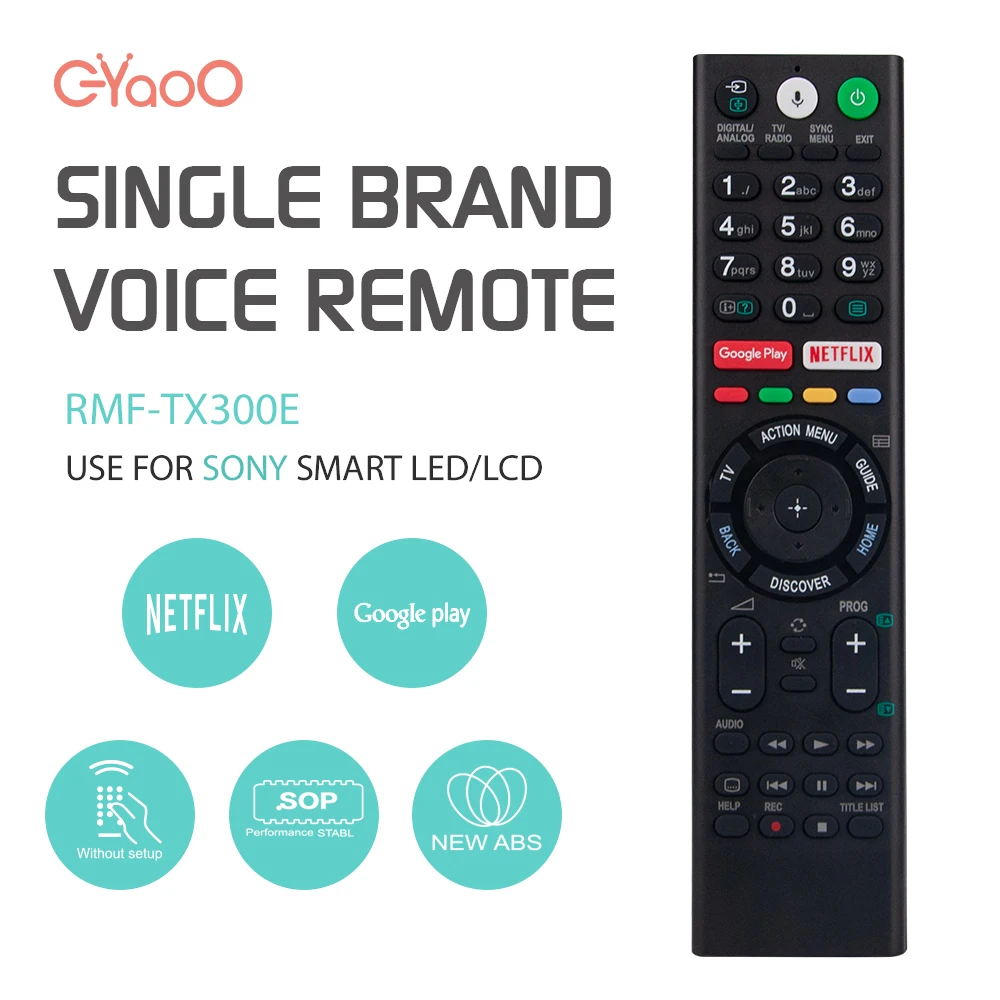 Controle Remoto de Voz Rmf-tx300e para Sony Bravia 4k Ultra hd Inteligente Led tv Controles Remoto Rmf-tx200p Rmf-tx310u Kdl49we753