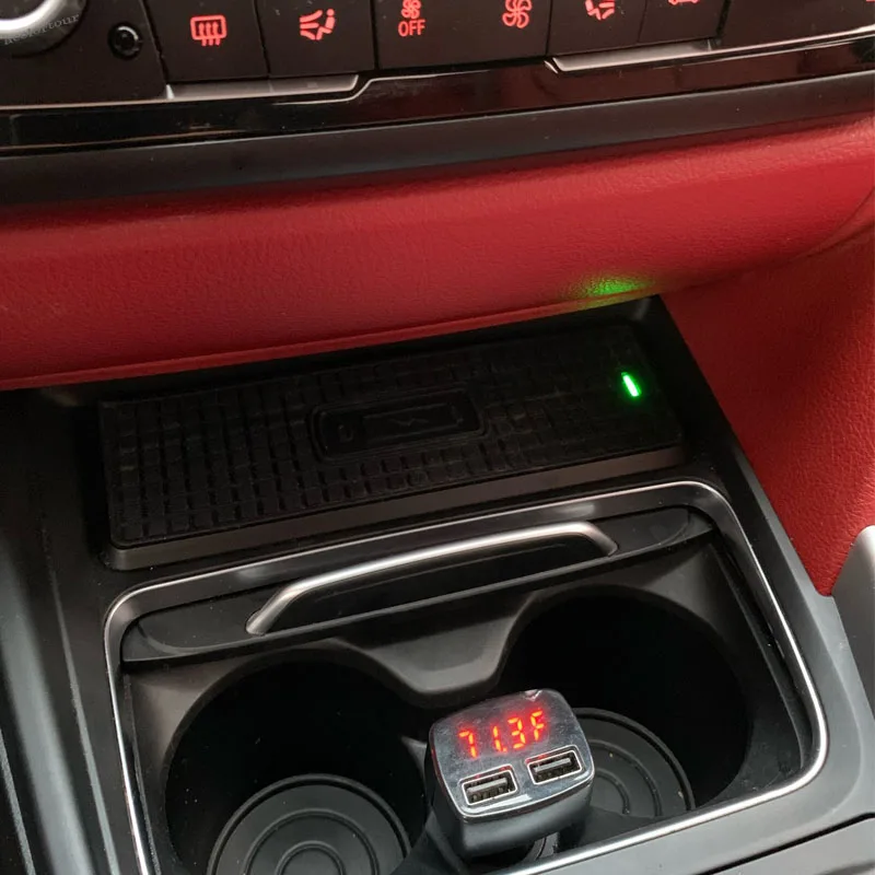 자동차 센터 콘솔 무선 충전기, BMW 3, 4 시리즈, F30, F31, F33, F35, F34, F32, F36, M4, F82 용, 휴대폰 홀더, 고속 충전 패드